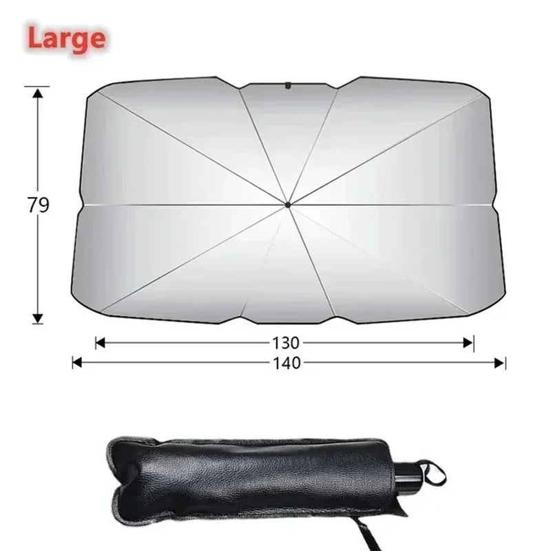 Car Foldable Windshield Sun Shade Umbrella Car Sunshade Front Window Cover for UV Ray Block & Sun Heat Car Sunshade Umbrella