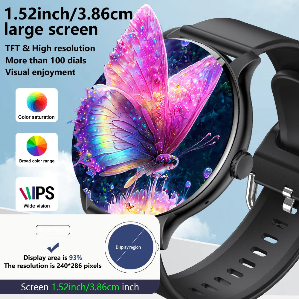 New Smart Watch Women'S Men'S Full Touch Screen Bluetooth Talk Sports Fitness Tracker Heart Rate Monitor Smart Watch