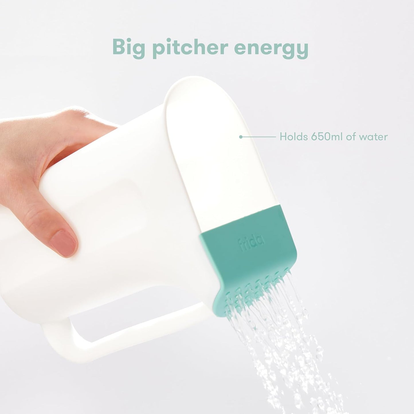 Control the Flow Bath Rinse Cup | Rinser Cup to Wash Hair + Body | Rinser Cup for Bath Time with Easy Grip Handle + Removable Rain Shower