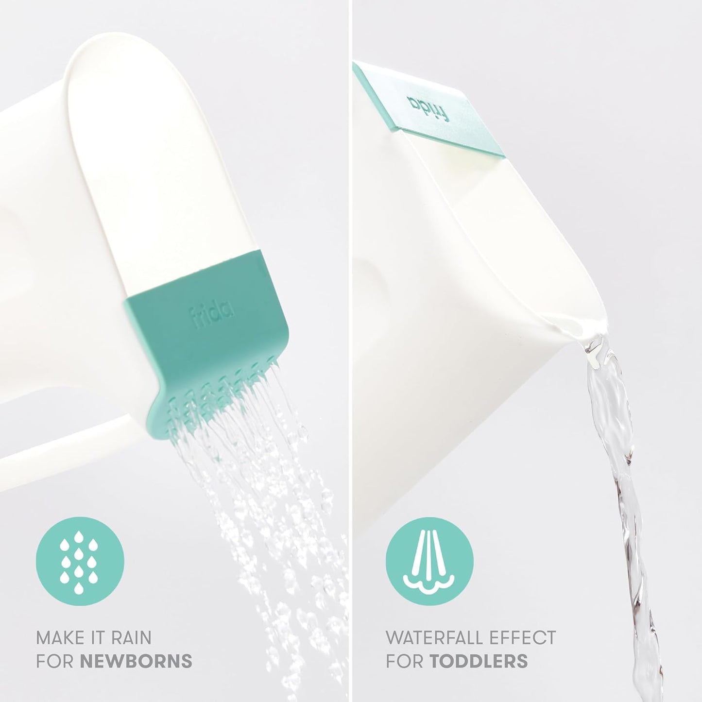 Control the Flow Bath Rinse Cup | Rinser Cup to Wash Hair + Body | Rinser Cup for Bath Time with Easy Grip Handle + Removable Rain Shower