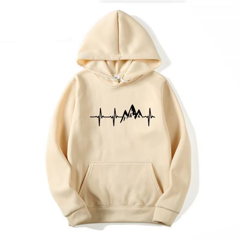 Spring/Fall Men'S and Women'S Hooded Sweatshirts Street Wear Running Sweatshirts Casual Tops Baggy Jumpers