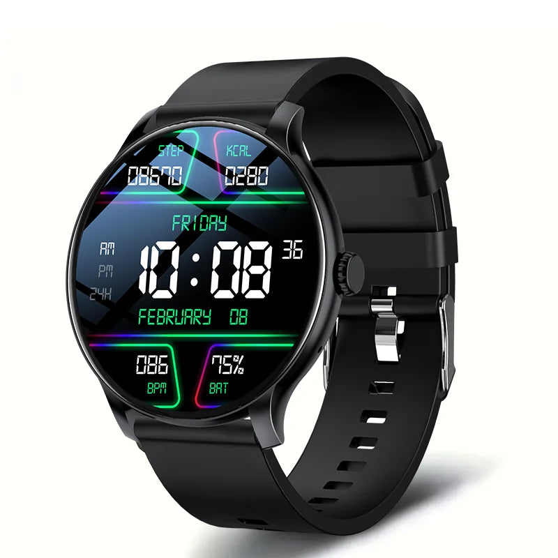 New Smart Watch Women'S Men'S Full Touch Screen Bluetooth Talk Sports Fitness Tracker Heart Rate Monitor Smart Watch