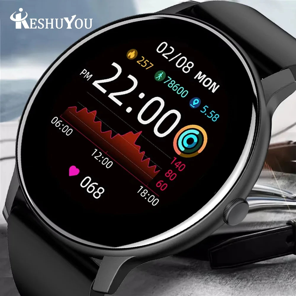 New Smart Watch Women'S Men'S Full Touch Screen Bluetooth Talk Sports Fitness Tracker Heart Rate Monitor Smart Watch