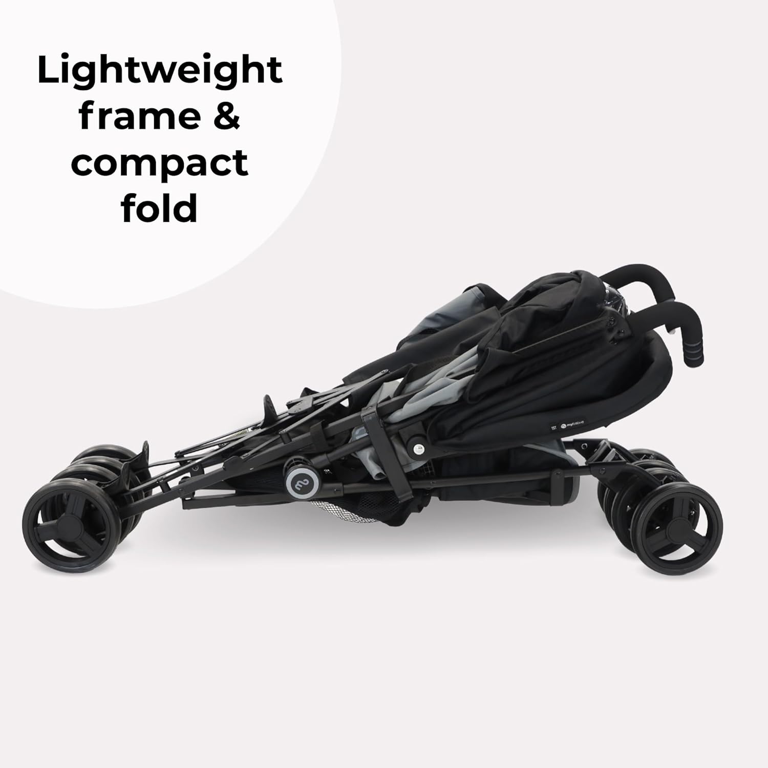 Stroller - from Birth to 4 Years (22Kg), Lightweight & Compact Umbrella Fold, Travel Buggy for Toddlers - Black & Grey