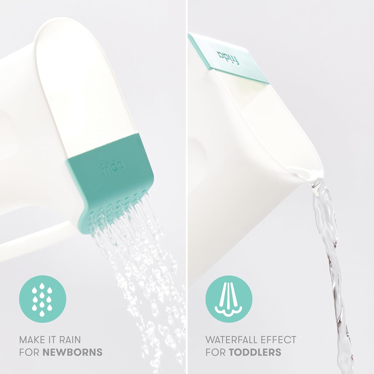 Control the Flow Bath Rinse Cup | Rinser Cup to Wash Hair + Body | Rinser Cup for Bath Time with Easy Grip Handle + Removable Rain Shower